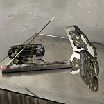 Подставка под благовония из эпоксидной смолы с цветами черная Epoxy Resin Flowers Incense Stand Black варинант исполнения - 4 | Loft Concept в Перми