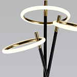 Торшер с 3-мя круглыми светодиодными лампами на черной триноге Underlining варинант исполнения - 3 | Loft Concept в Перми