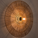 Круглый настенный светильник с декором из пеньковой веревки Alano Wall Lamp варинант исполнения - 2 | Loft Concept в Перми