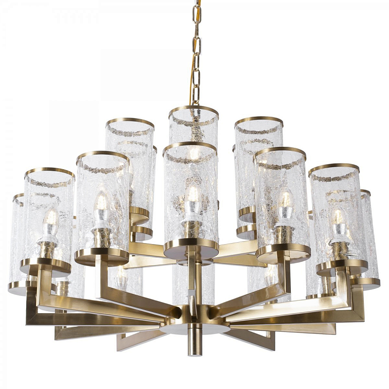 Kelly Wearstler LIAISON TWO-TIER Chandelier 18 Латунь Прозрачное Стекло в Перми | Loft Concept 