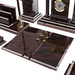 Настольный письменный набор из природного камня обсидиана с декором в виде Коня Team leader варинант исполнения - 4 | Loft Concept в Перми