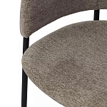 Стул полукруглый с каркасом из металла и мягким сиденьем и спинкой Soft Chenille варинант исполнения - 2 | Loft Concept в Перми