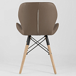 Стул с коричневым сиденьем из экокожи JEROEN варинант исполнения - 4 | Loft Concept в Перми