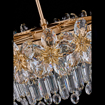 Люстра круглая с декоративными элементами в виде крупных хрустальных цветов Palace Gardens варинант исполнения - 4 | Loft Concept в Перми