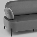 Диван в велюровой обивке серого цвета COLOR BLOCK варинант исполнения - 5 | Loft Concept в Перми