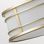 Подвесной светильник цвета латунь с белым матовым плафоном с геометрическим рисунком Feiss варинант исполнения - 6 | Loft Concept в Перми