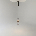 Подвесной светильник с плафоном из стекла с зеркальным градиентом Double Moon варинант исполнения - 4 | Loft Concept в Перми