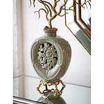 Ваза зеленая с бронзовыми ветвями и фарфоровыми рыбками Eden Garden варинант исполнения - 3 | Loft Concept в Перми