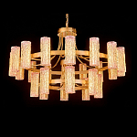 Люстра двухъярусная круглая с текстурными цилиндрическими плафонами Glimpse варинант исполнения - 3 | Loft Concept в Перми