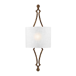 Бра с цилиндрическим тканевым абажуром белого цвета Feiss варинант исполнения - 1 | Loft Concept в Перми