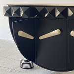 Дизайнерский комод полукруглый черный с 3-мя фактурным ящиками Occasion варинант исполнения - 3 | Loft Concept в Перми