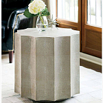 Приставной стол бежевый Stingray Skin Table кожа варинант исполнения - 2 | Loft Concept в Перми