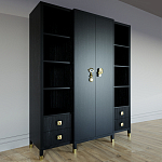 Большой шкаф с витриной Elsa Dreams Black варинант исполнения - 1 | Loft Concept в Перми