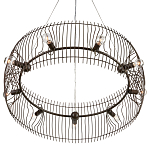 Люстра круглая из тонких прутьев Thin Bronze Rods варинант исполнения - 2 | Loft Concept в Перми