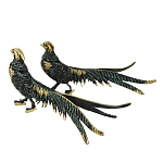 Статуэтка бронзовая синяя пара Фазаны Bronze Birds варинант исполнения - 1 | Loft Concept в Перми