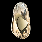 Бра овальное из стекла с золотым элементом Flow Texture  варинант исполнения - 3 | Loft Concept в Перми