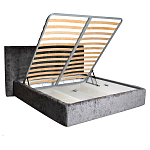 Кровать двуспальная серая с подъемным механизмом  Selecting the Best варинант исполнения - 2 | Loft Concept в Перми