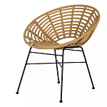 Стул круглый с ротанговым плетением Round Wicker Stool варинант исполнения - 3 | Loft Concept в Перми