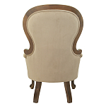 Кресло с мягкой обивкой из светло-коричневого велюра на 4-х деревянных ножках Evelyn Classical Armchair варинант исполнения - 2 | Loft Concept в Перми