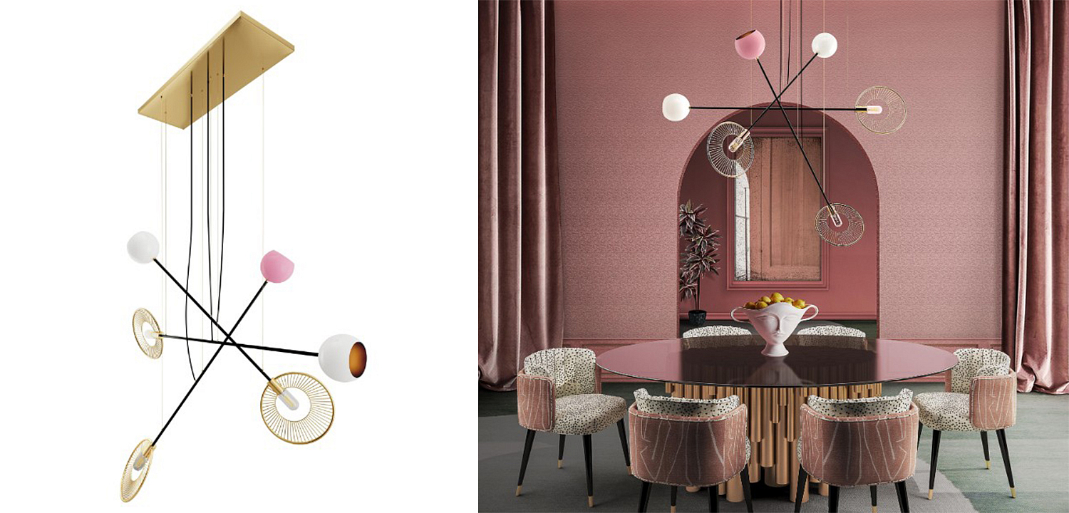 Дизайнерская Люстра Melrose Suspension Lamp Brass Aluminum Lacquered Дизайнерская Люстра Melrose Suspension Lamp Brass Aluminum Lacquered - Loft-Concept в Перми