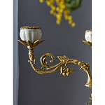 Подсвечник белый Попугай из фарфора с бронзовыми элементами Eden Garden варинант исполнения - 7 | Loft Concept в Перми