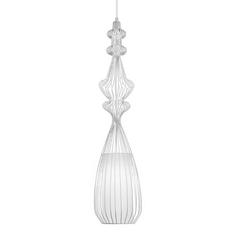 Подвесной светильник Wire Dream Pendant 1 Белый Белый Подвесной светильник Wire Dream Pendant 1 Белый Белый в Перми | Loft Concept