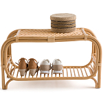 Скамья для прихожей из стеблей ротанга Willa Rattan Bench варинант исполнения - 2 | Loft Concept в Перми