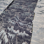 Мебельная ткань Вышивка темно-серый цвет 130 см T2-40 варинант исполнения - 2 | Loft Concept в Перми