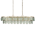 Люстра овальной формы с каскадом из декоративных элементов Harmony of Light варинант исполнения - 3 | Loft Concept в Перми