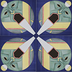 Плитка дизайнерская с узором Маска варинант исполнения - 2 | Loft Concept в Перми