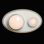 Бра овальной формы белого цвета с 2-мя лампами Lunar Pebbles варинант исполнения - 2 | Loft Concept в Перми