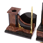 Настольный письменный набор из лемезита и змеевика с декором в виде Орла в подарочной упаковке Successful Leader варинант исполнения - 5 | Loft Concept в Перми