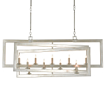 Люстра серебряная из пересекающихся прямоугольных элементов Intersecting Rectangles варинант исполнения - 2 | Loft Concept в Перми