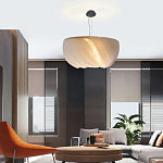 Подвесной светильник с белыми изящными декоративными лепестками Volumetric Petal Lamp варинант исполнения - 5 | Loft Concept в Перми