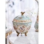 Шкатулка голубого цвета с цветочными орнаментами Blue Garden варинант исполнения - 7 | Loft Concept в Перми