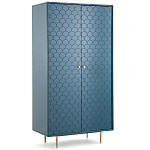 Шкаф двухдверный Scale Ornament Blue Wardrobe варинант исполнения - 2 | Loft Concept в Перми