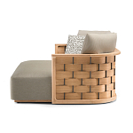 Дизайнерский уличный диван из массива дерева с плетеной спинкой PALINFRASCA Sofa варинант исполнения - 8 | Loft Concept в Перми