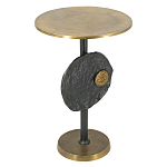 Столик приставной с абстрактным основанием и акцентом в виде золотистого диска Heavenly Space варинант исполнения - 3 | Loft Concept в Перми