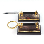 Настольный письменный набор из яшмы и долерита с декором Двуглавый орел Manager Organizer варинант исполнения - 5 | Loft Concept в Перми