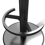 Барный стул вращающийся со спинкой и подлокотниками Douglas Rhombus Черный Велюр варинант исполнения - 5 | Loft Concept в Перми