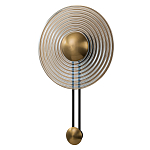 Бра с янтарным стеклянным диском и золотистыми акцентами Savio Glass Disc варинант исполнения - 1 | Loft Concept в Перми