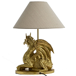 Настольная лампа с абажуром Дракон Golden Dragon Lamp Beige варинант исполнения - 3 | Loft Concept в Перми