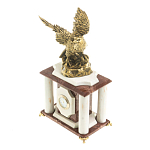 Часы настольные из натурального камня с декором в виде орла Eagle Stone Clock варинант исполнения - 2 | Loft Concept в Перми