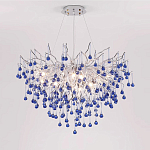 Люстра с синими стеклянными подвесками в форме капель FAIRYTREE Light варинант исполнения - 1 | Loft Concept в Перми
