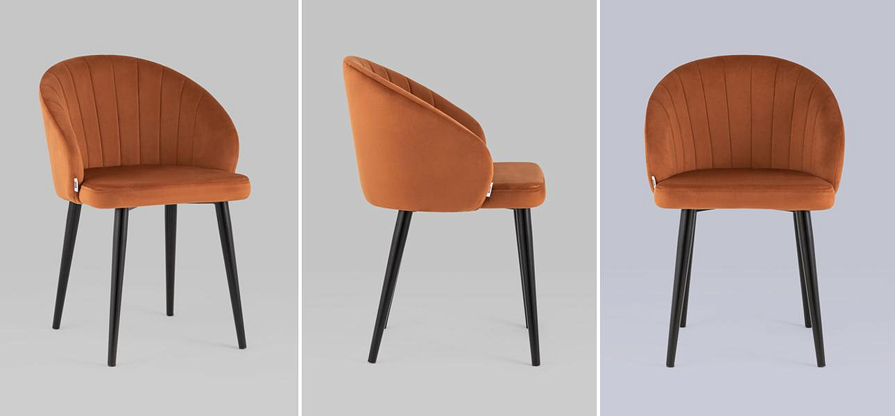 Стул Balsari Chair Терракотовый Велюр Стул Balsari Chair Терракотовый Велюр - Loft-Concept в Перми