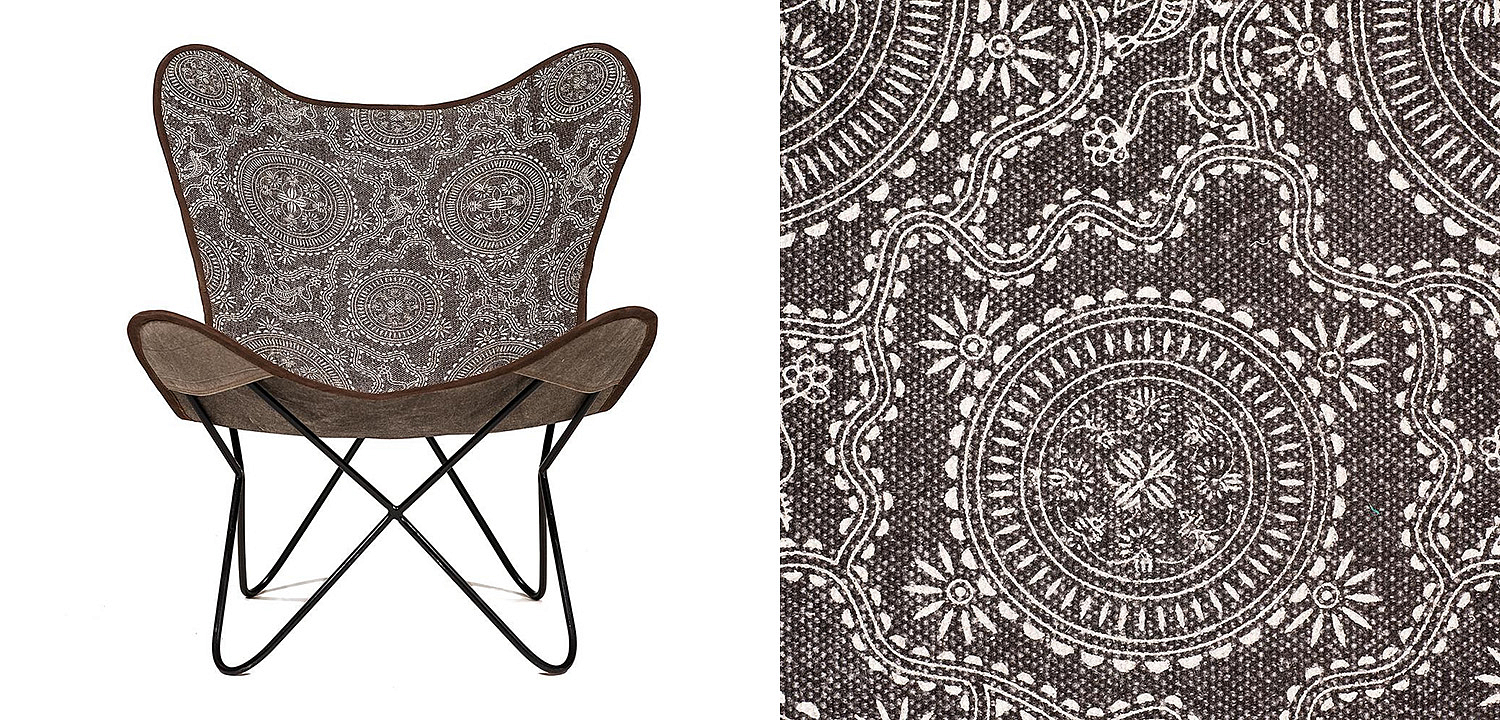 Кресло Indian black and white pattern - Loft-Concept в Перми