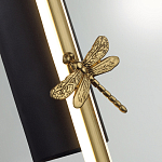 Бра с круглым плафоном из алебастра и бронзовой декоративной стрекозой 65 Alaris  варинант исполнения - 7 | Loft Concept в Перми