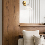 Бра с белым конусным плафоном из стекла Alora Mood варинант исполнения - 9 | Loft Concept в Перми