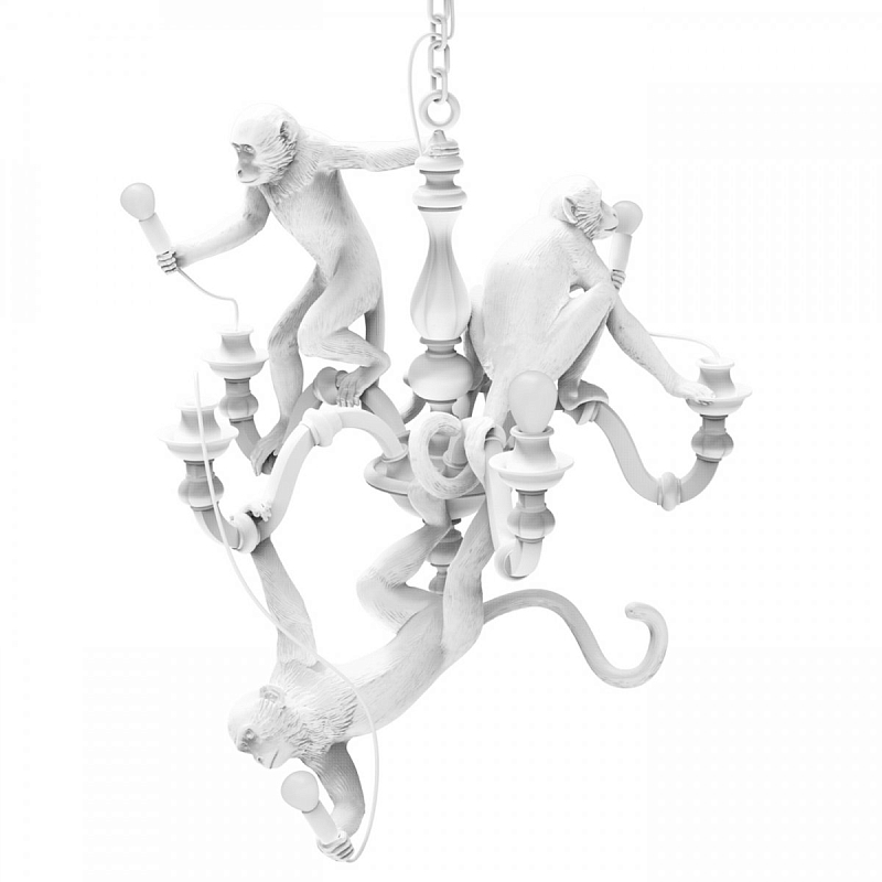 Люстра Seletti Monkey Chandelier White Белый в Перми | Loft Concept 