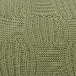 Подушка из хлопка рельефной вязки зеленого цвета Eden Line варинант исполнения - 3 | Loft Concept в Перми